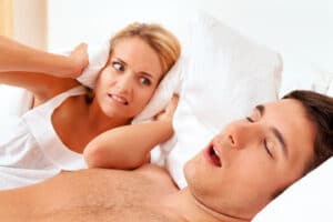 wife upset at husband snoring