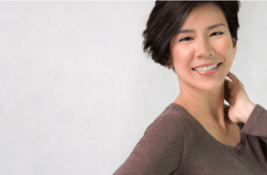 attractive asian middle aged smiling